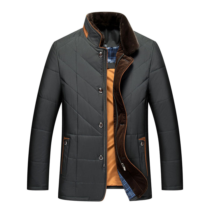 Middle-aged Men Winter Middle-aged And Elderly Thick Warm Quilted Coat Cotton-padded Jacket - Modefluss