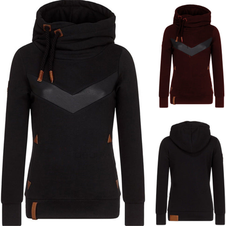 Women's New Long-sleeved Hooded Stitching Sweater - Modefluss