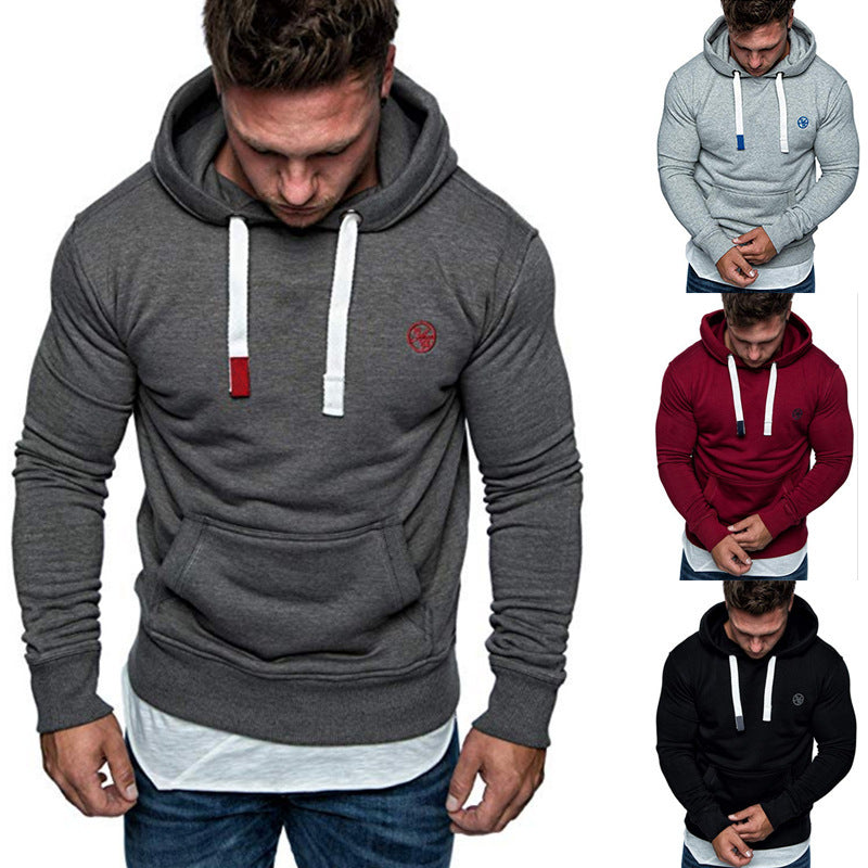 Men's Casual Solid Color Hooded Sweater Coat - Modefluss