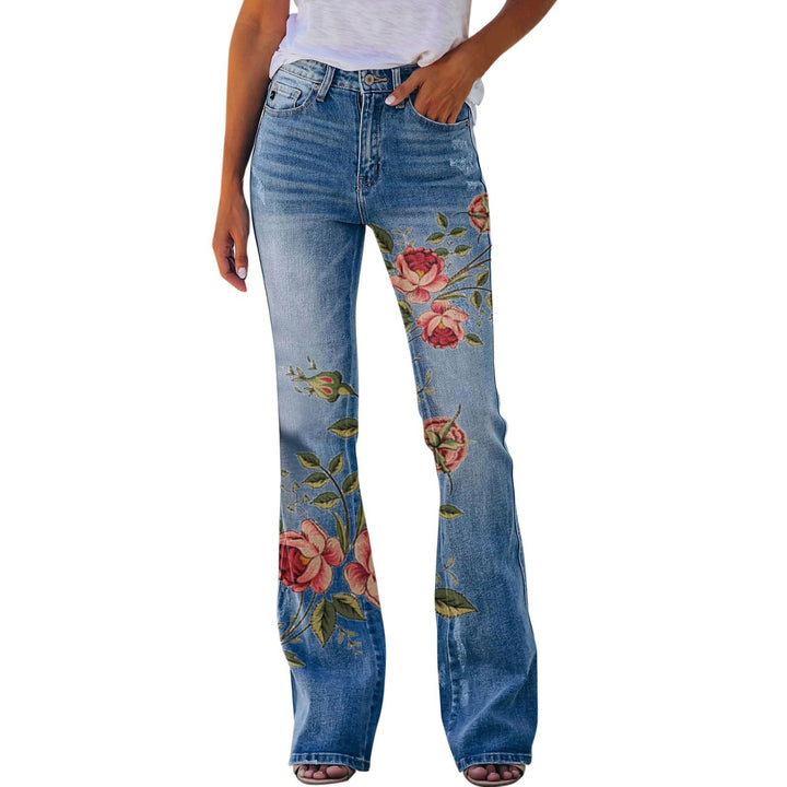 Sommer neue Blumen-Vogel-Print Damen hose - Modefluss