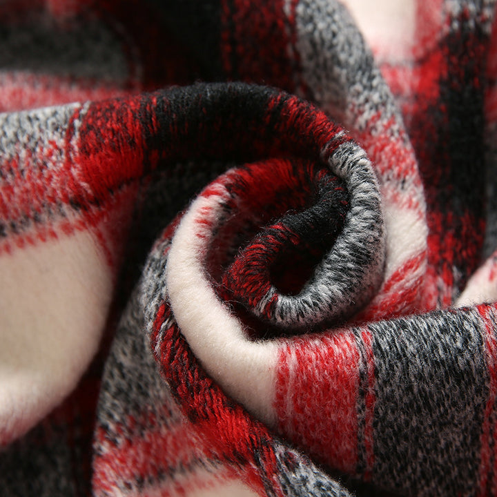 Lose Plaid Profil Wolle Mantel Mid-länge Frauen - Modefluss