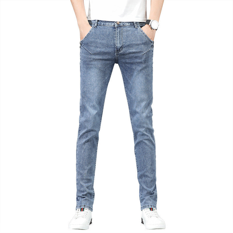Jeans Men's Korean-style Slim Fit Stretch Skinny Trousers - Modefluss