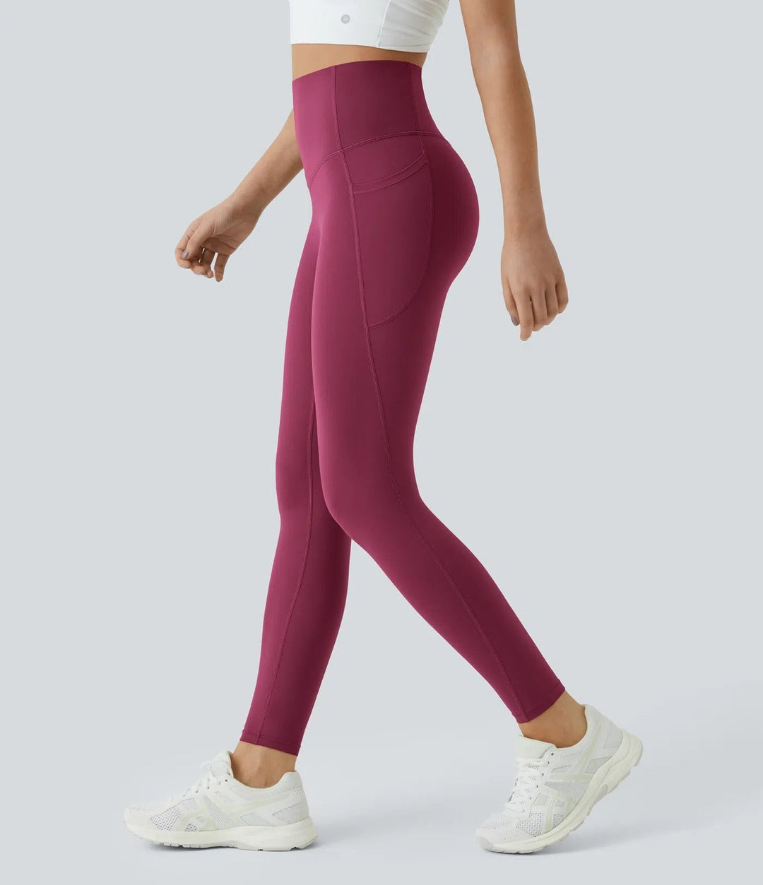Woobilly High Waisted Butt Lifting Tummy Control Side Pocket Shaping Leggings (Buy 1 Get 1 Free)