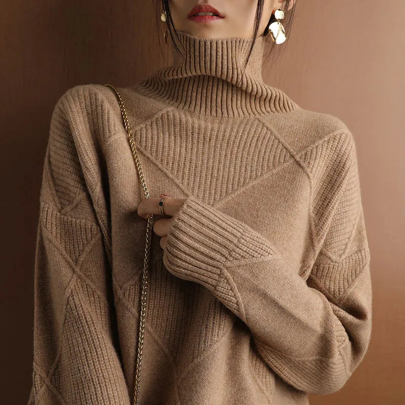 Mara™ - Bequemer weicher Rollkragenpullover - Modefluss