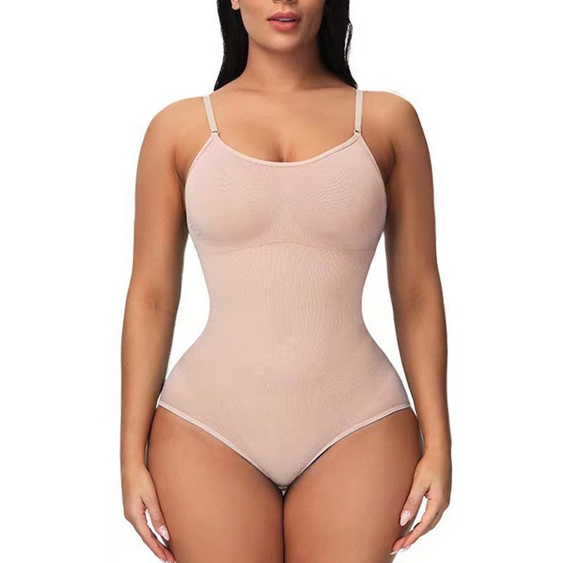 Damen Träger-Jumpsuit – Modischer, Nahtloser, Figurformender Body - Modefluss