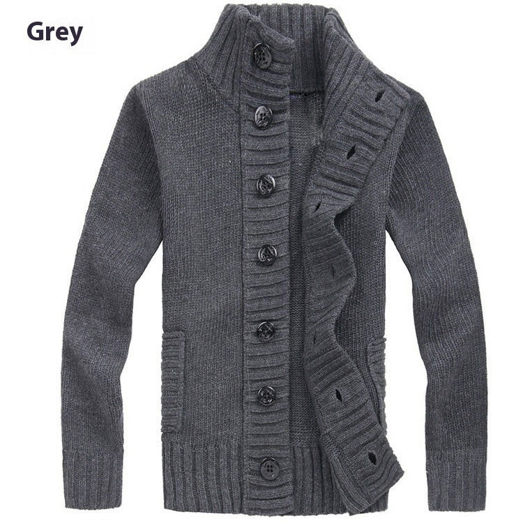 Autumn And Winter Pirate Buckle Stand Collar Men's Sweater - Modefluss