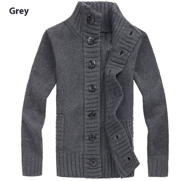 Autumn And Winter Pirate Buckle Stand Collar Men's Sweater - Modefluss