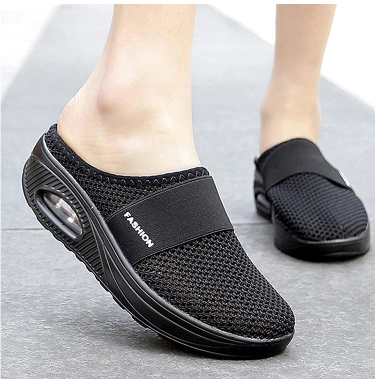 Emma - Chaussures de marche à enfiler avec coussin orthopédique