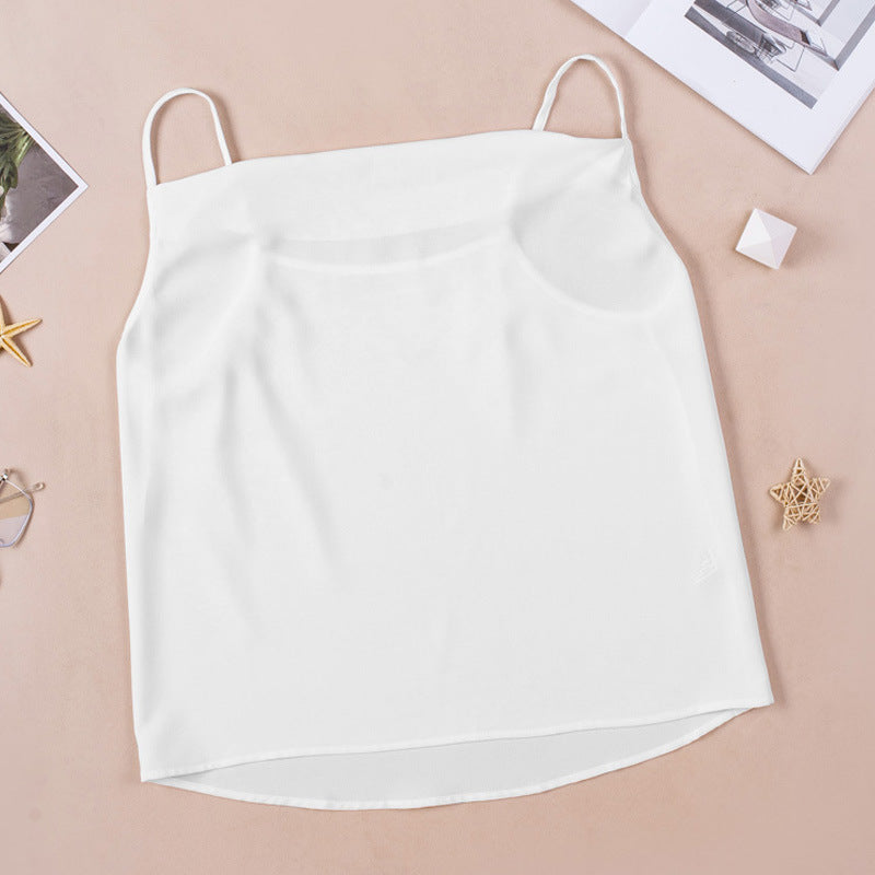 Top Loose V-neck Chiffon Tank Top Women - Modefluss