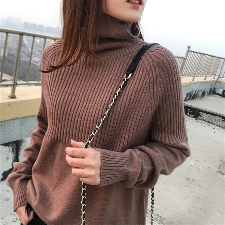 Modelfluss Damen Pullover – Zeitloser Komfort in Einfarbigem Design - Modefluss