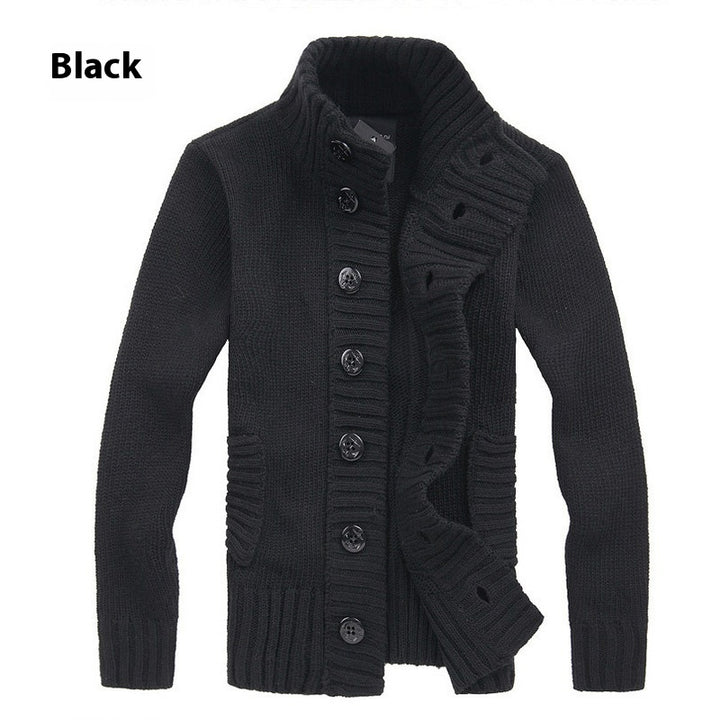 Autumn And Winter Pirate Buckle Stand Collar Men's Sweater - Modefluss