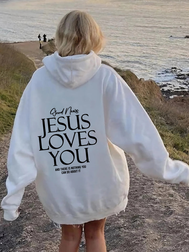 Brushed Hoody Kangaroo Pocket Hoodie Dear Person Behind Me - Modefluss