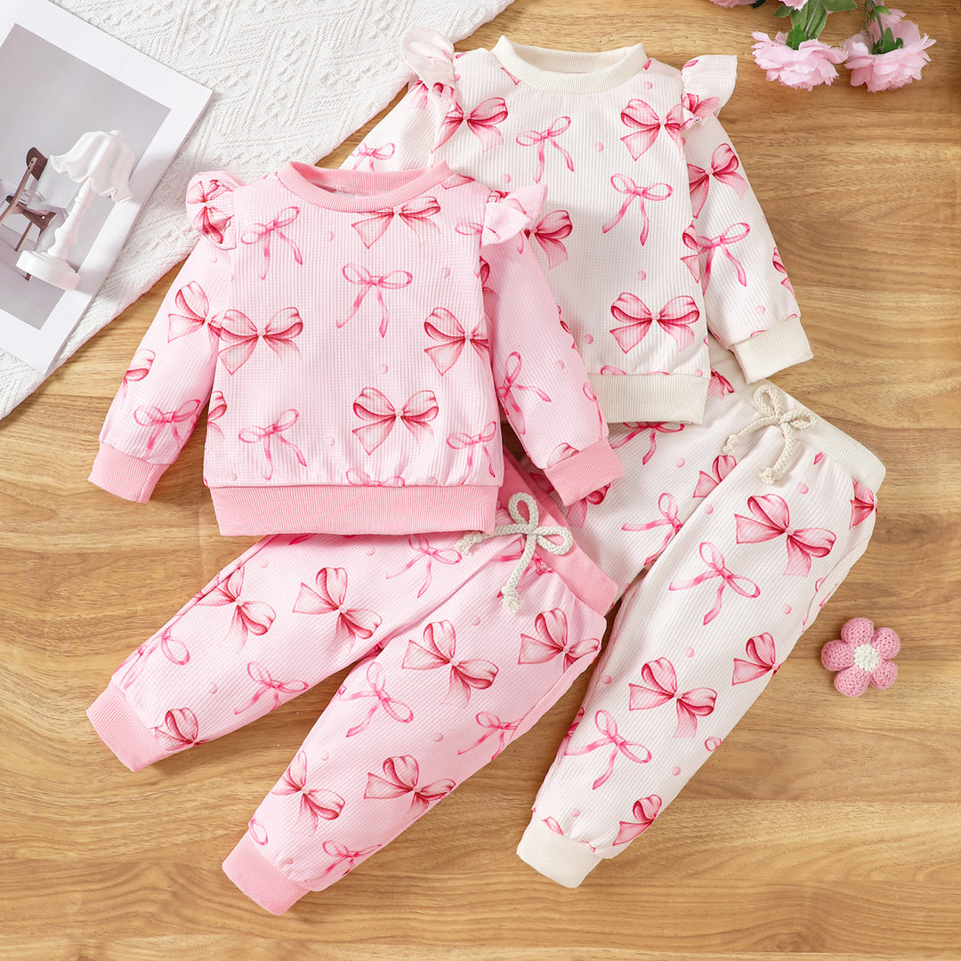 Baby's Cute Butterfly Print Sweater Trousers Suit - Modefluss