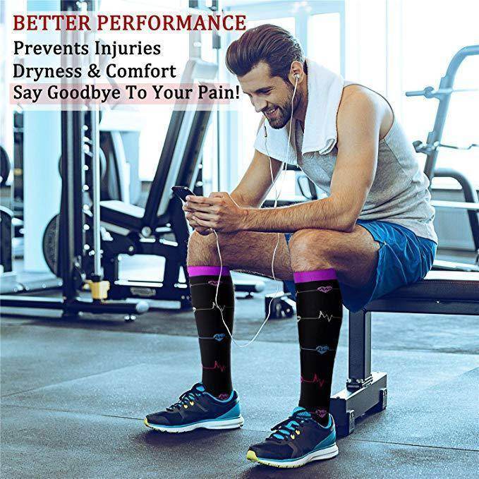 Best Compression Socks Support 15-30mmHg for Women & Men 8 Pairs-Workout and  Recovery. - Modefluss