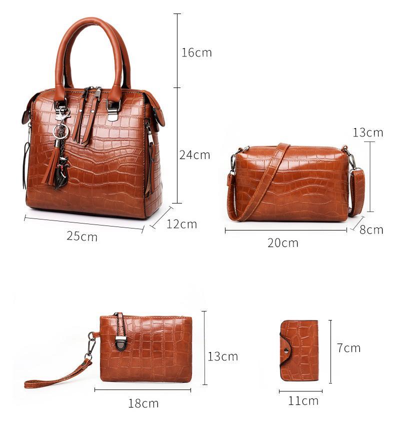 Harper™ - 4-teiliges modernes Ledertaschenset