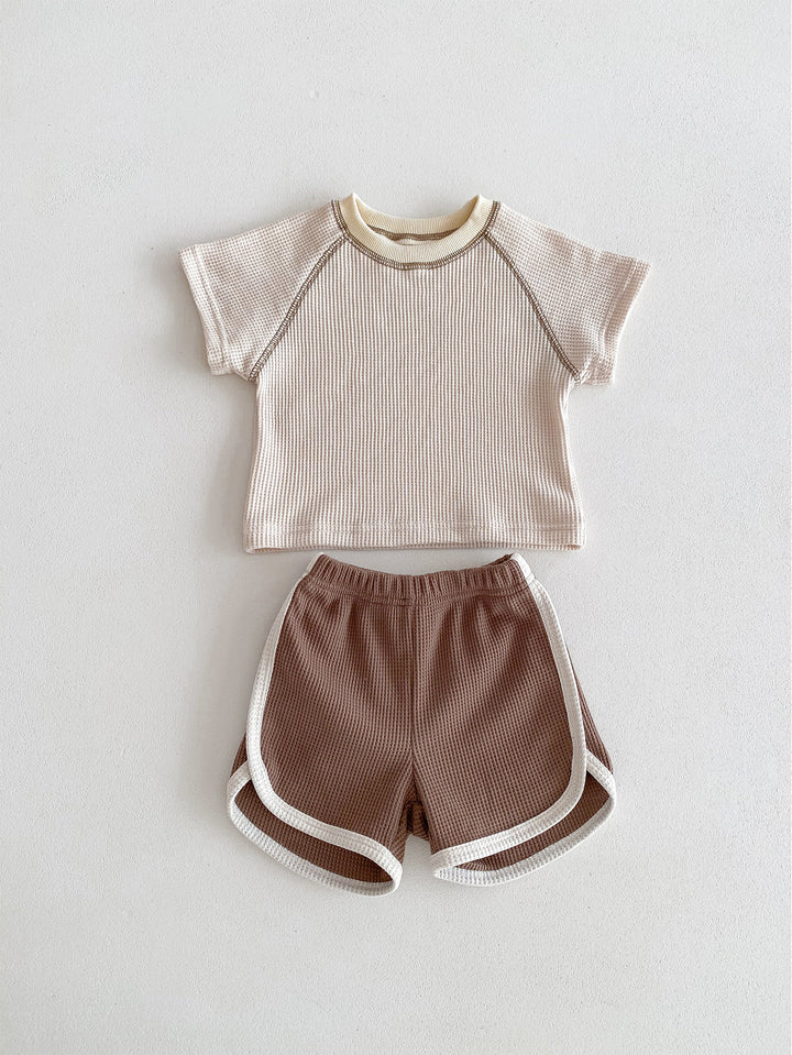 Clothes For Babies Summer Unisex Baby Short Sleeve Outfit Top Shorts - Modefluss