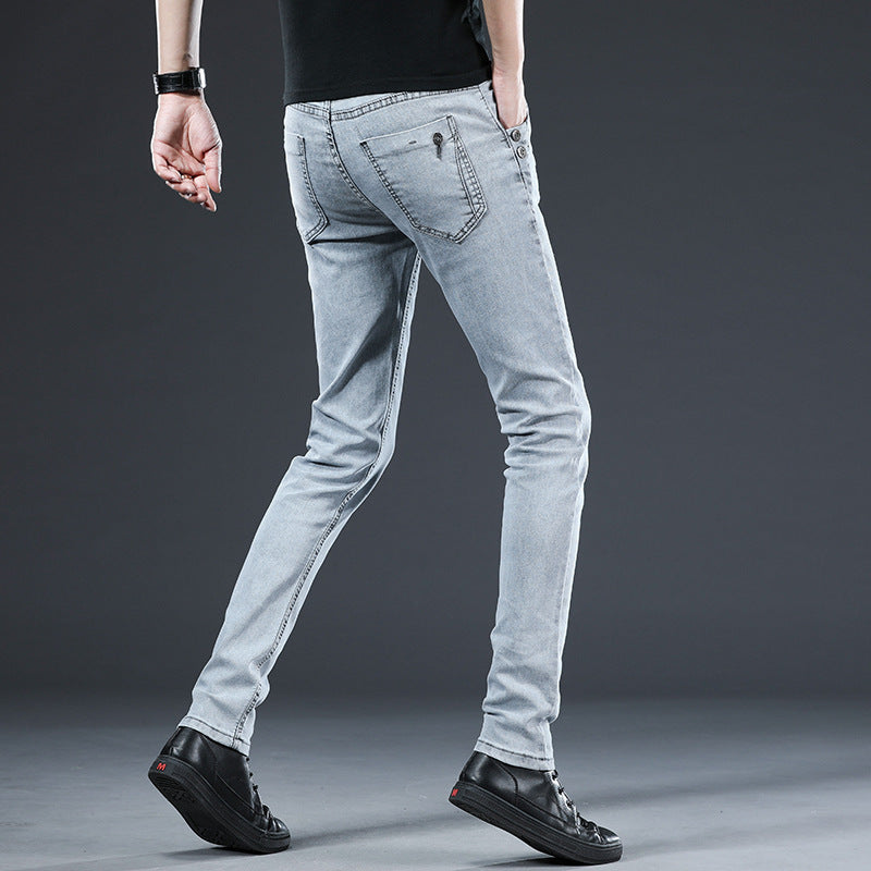 Jeans Men's Korean-style Slim Fit Stretch Skinny Trousers - Modefluss