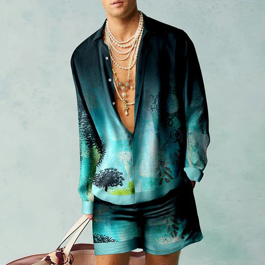 3D Printed Men's Clothing Shirt Outfit - Modefluss