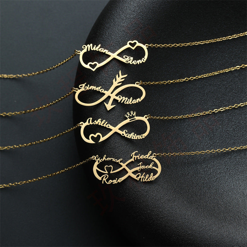 Stainless Steel English Letter Pendant Plated 18K Gold - Modefluss