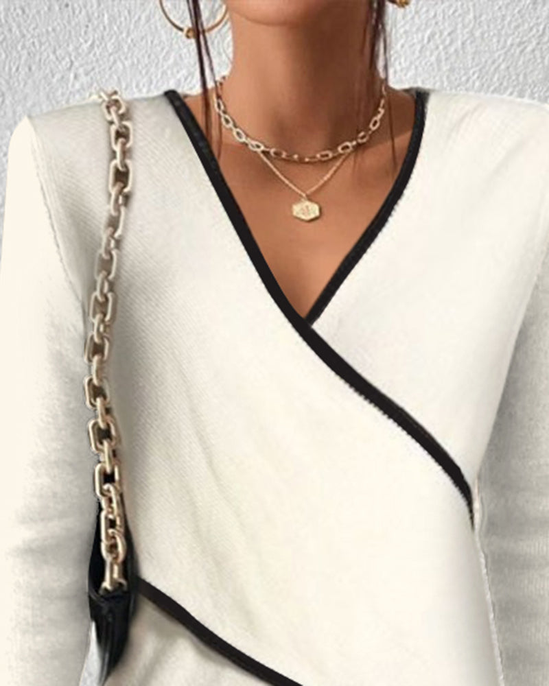 Eliza™ – Eleganter warmer Pullover mit V-Ausschnitt - Modefluss