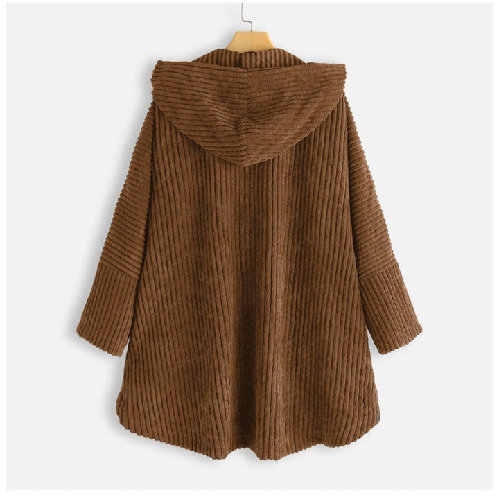 New Style Loose Plus Size Retro Corduroy Coat - Modefluss