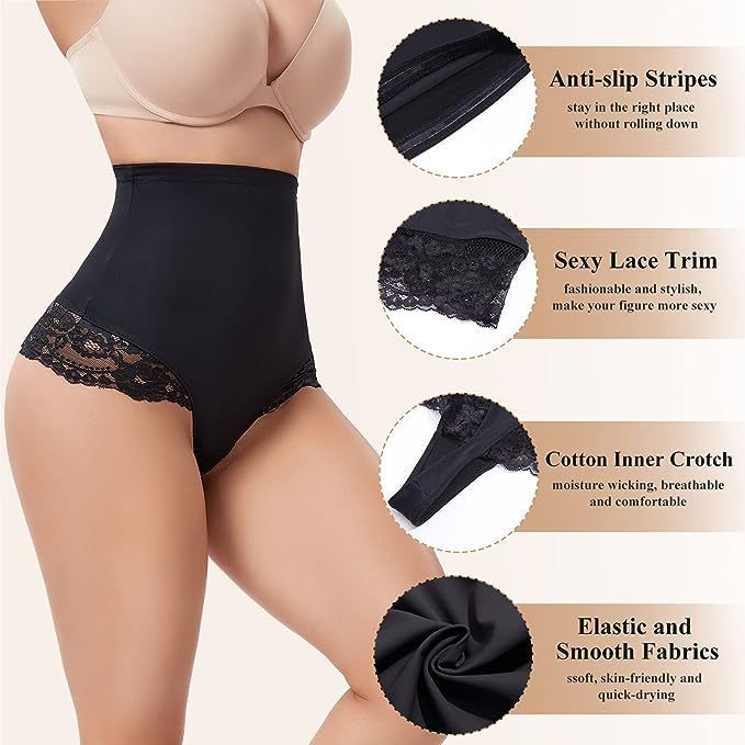 Large Size Belly Contraction Lace Hip Lifting Gridles Pants Underwear - Modefluss