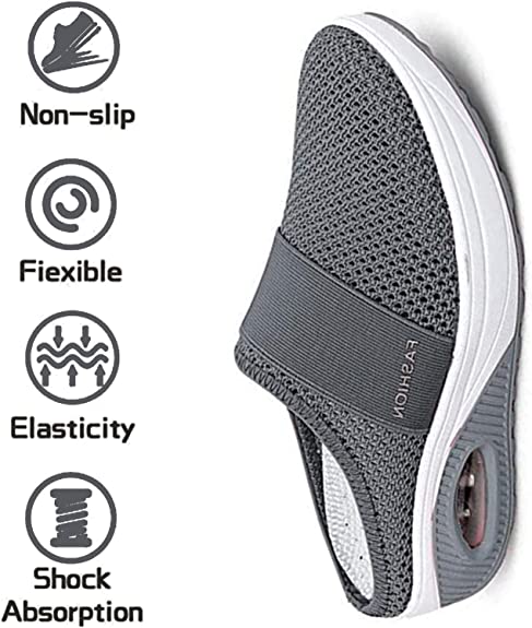 Emma - Chaussures de marche à enfiler avec coussin orthopédique