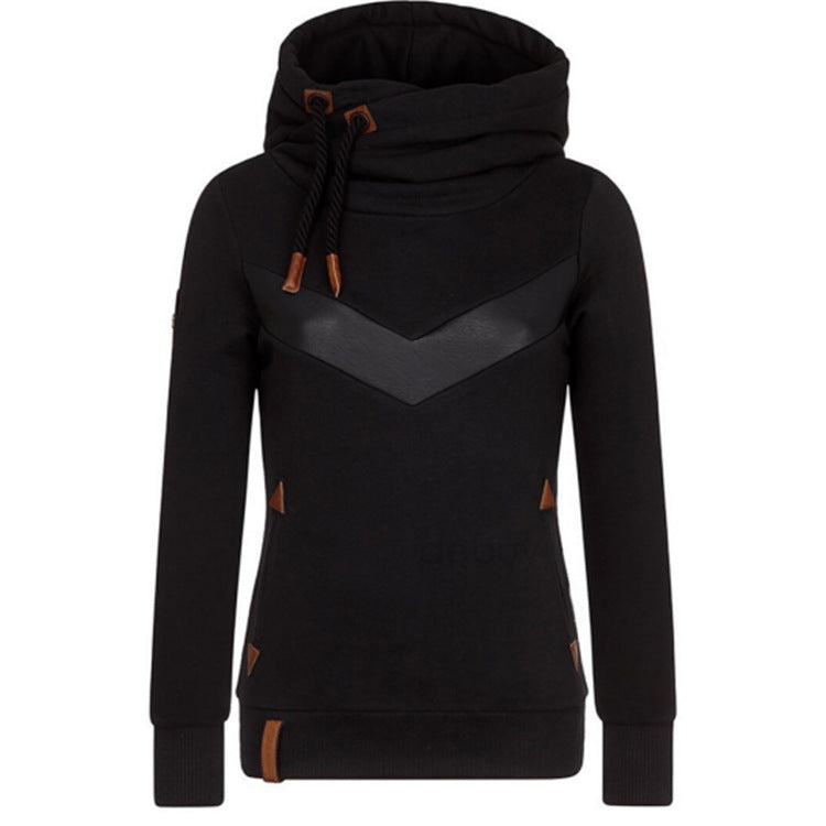 Women's New Long-sleeved Hooded Stitching Sweater - Modefluss