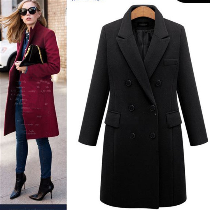 Medium length woolen coat - Modefluss