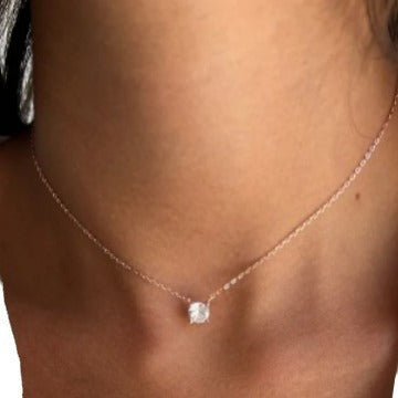 Simple Geometric Zircon Pendant Necklace For Women - Modefluss