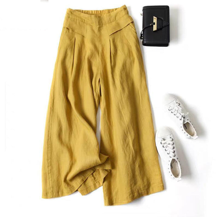 Women's High Waist Thin Slim Ninth Pants - Modefluss