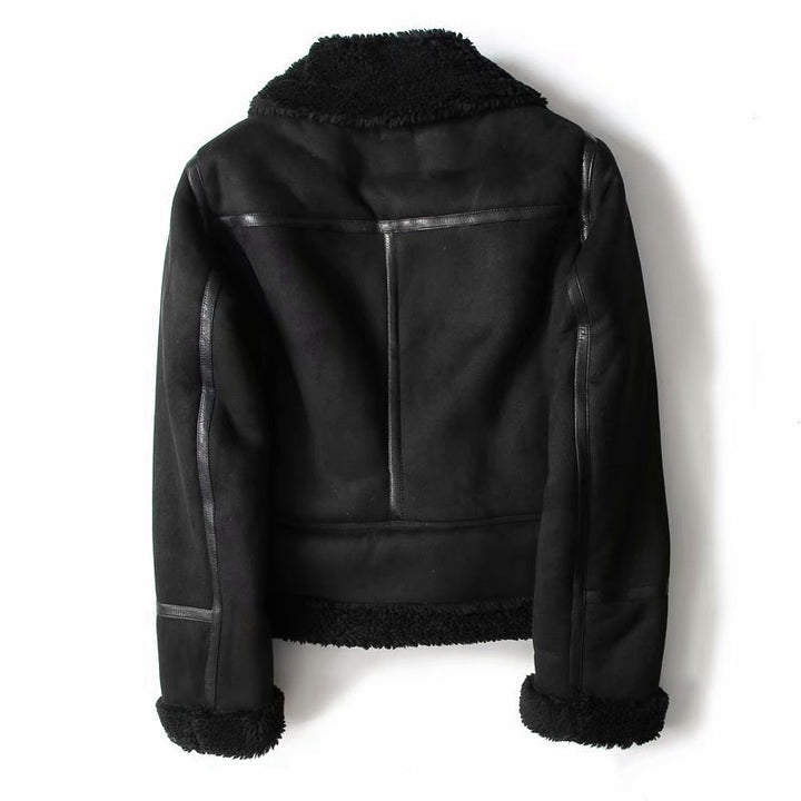 Lamb Wool Warm Coat Motorcycle Clothing Women - Modefluss