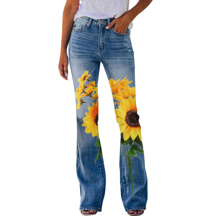 Sommer neue Blumen-Vogel-Print Damen hose - Modefluss