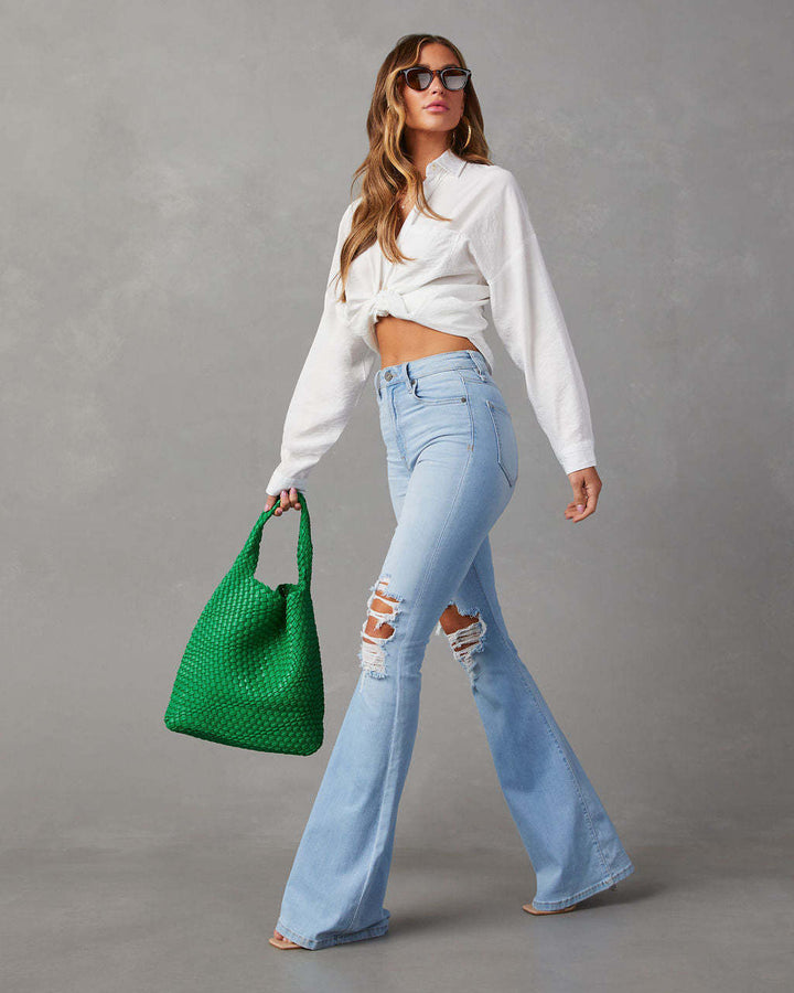 Mode Temperament Weitbein Jeans Frauen - Modefluss