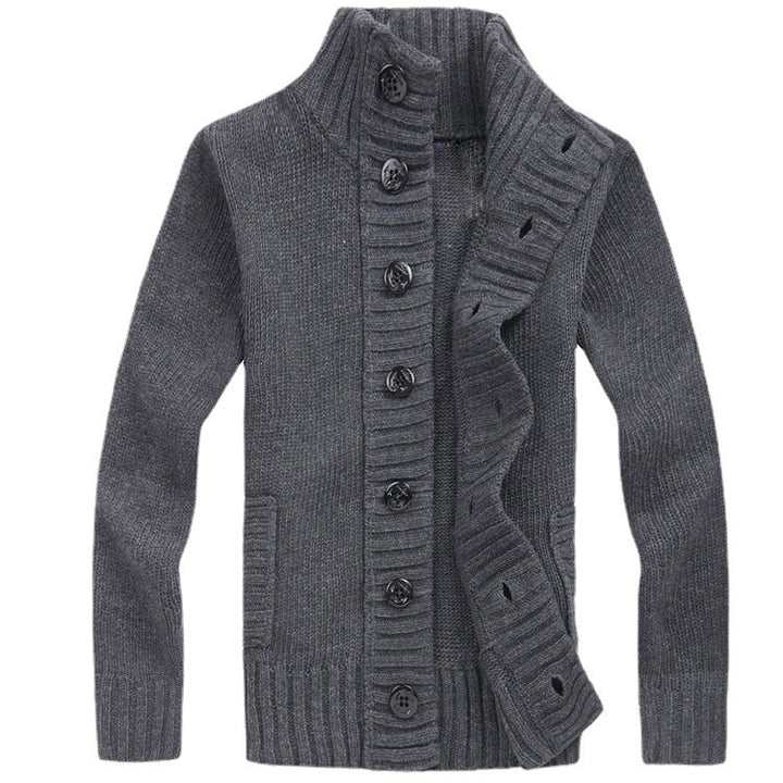 Autumn And Winter Pirate Buckle Stand Collar Men's Sweater - Modefluss