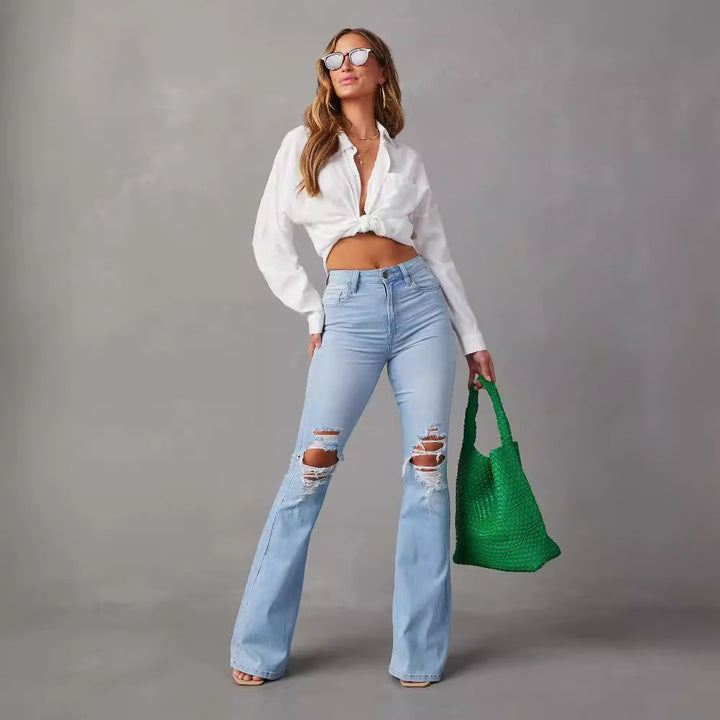Mode Temperament Weitbein Jeans Frauen - Modefluss