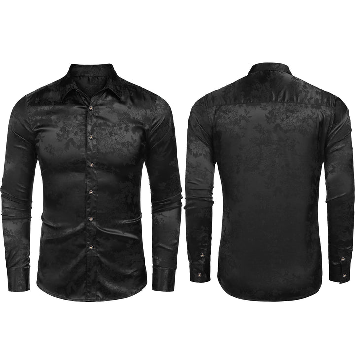 Men's Silk Satin Dress Shirt - Modefluss