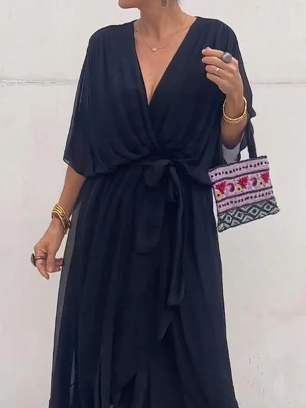 Erika™ - Elegantes Kleid mit V-Ausschnitt