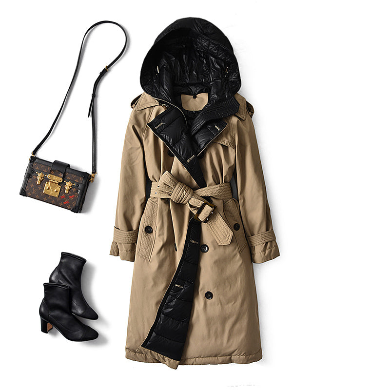 Long lace-up trench coat - Modefluss