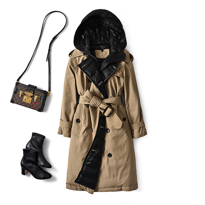 Long lace-up trench coat - Modefluss