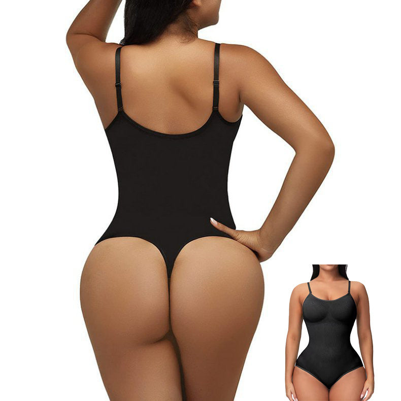 Damen Träger-Jumpsuit – Modischer, Nahtloser, Figurformender Body - Modefluss