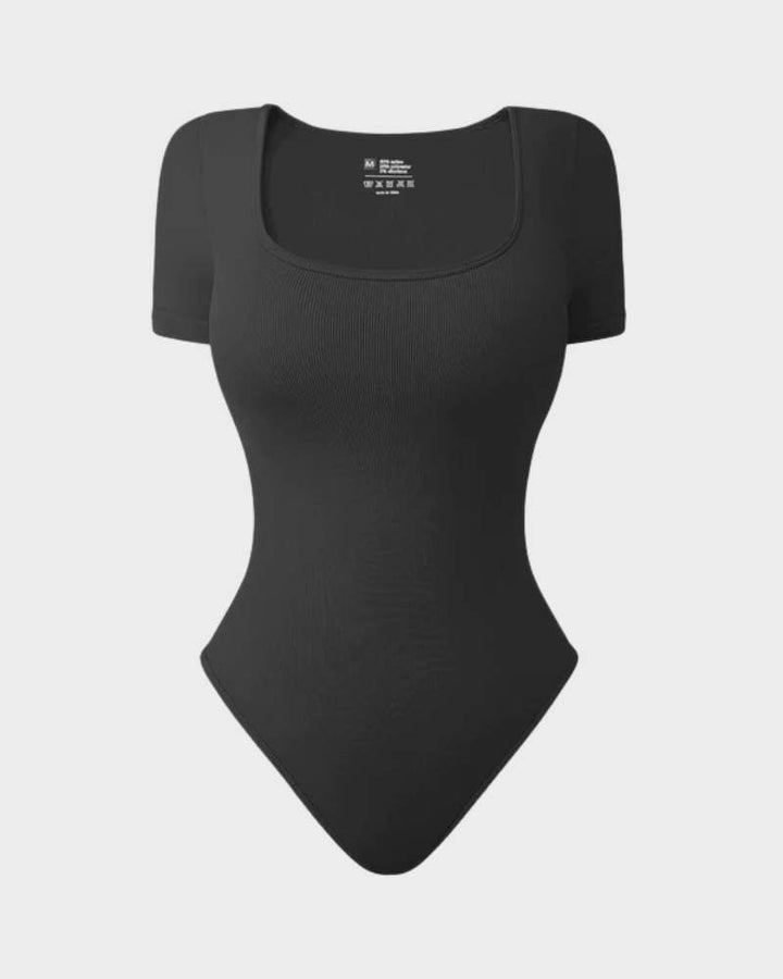 Basic Square Neck Thong Bodysuit