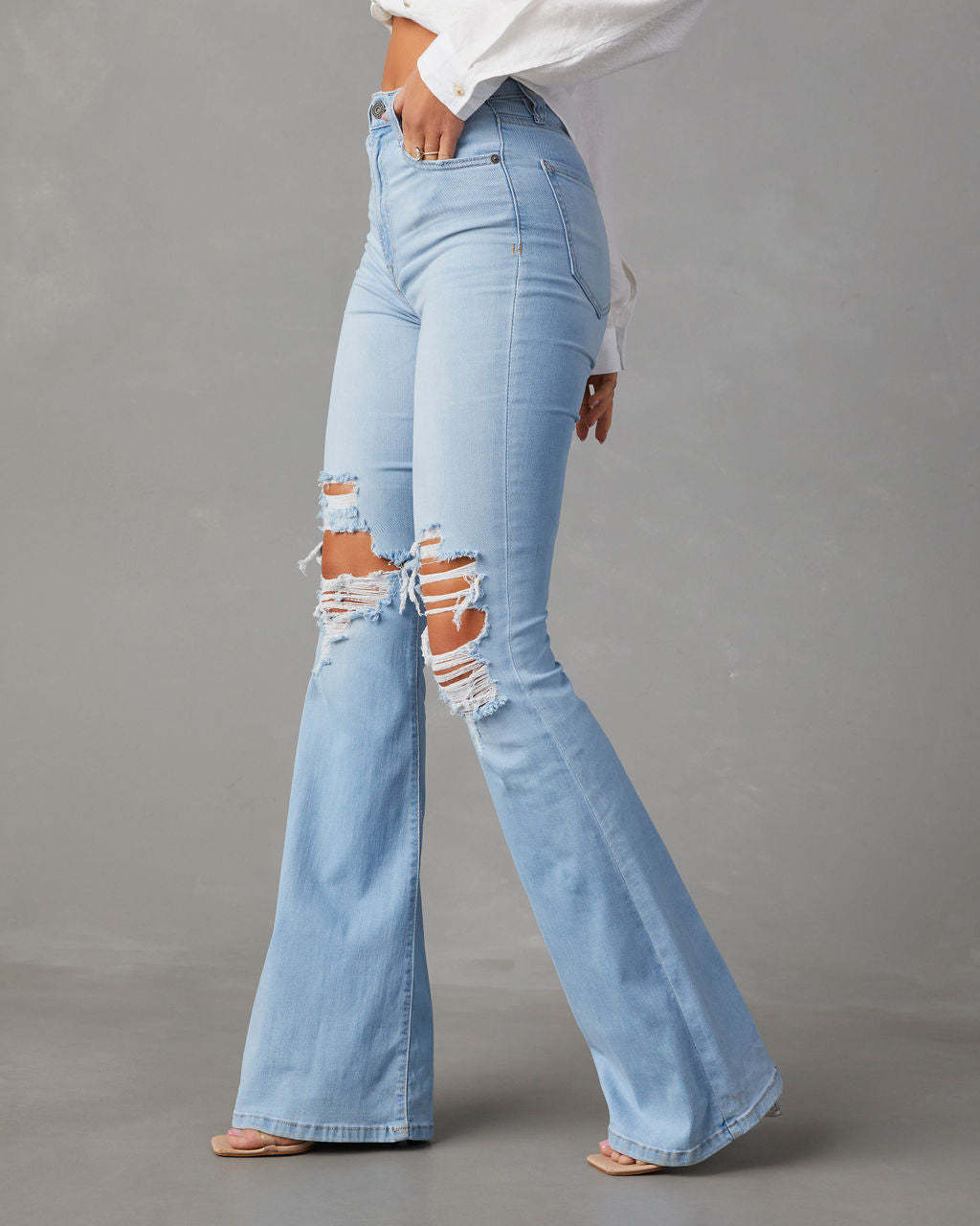 Mode Temperament Weitbein Jeans Frauen - Modefluss