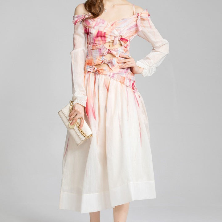 Women's Sweet Spicy Lace Cut Out Dress - Modefluss