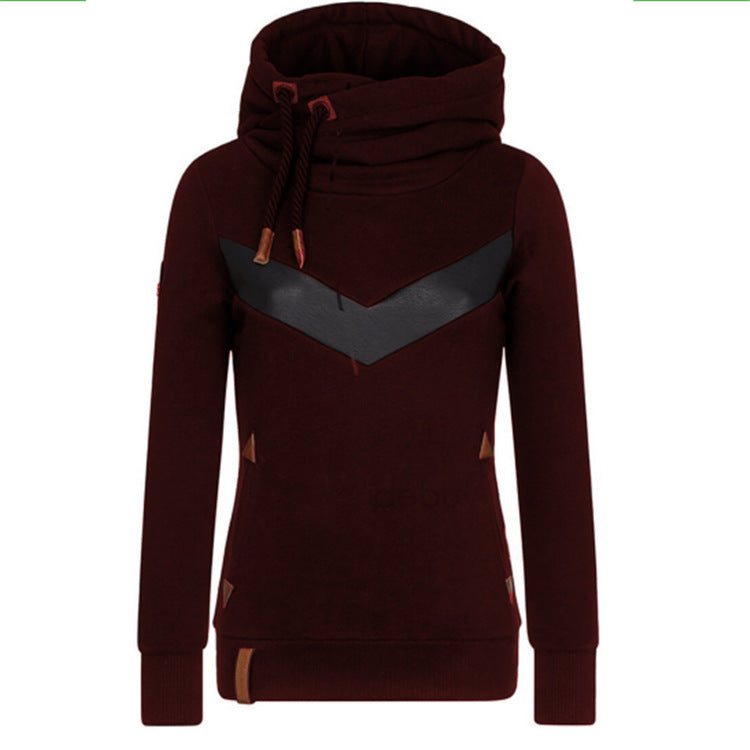 Women's New Long-sleeved Hooded Stitching Sweater - Modefluss