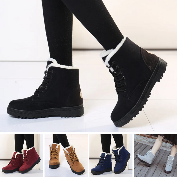 Clara™ - Stilvolle, rutschfeste Schneestiefel mit Schnürung