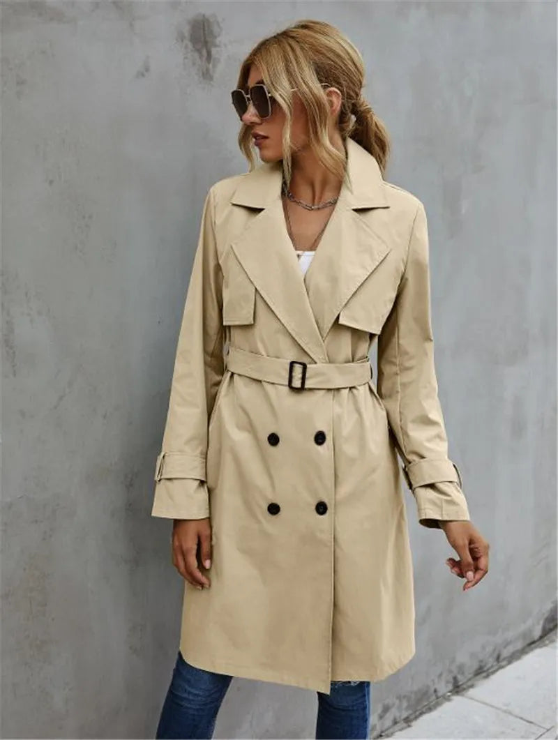Lena™ - Trenchcoat plus élégant avec revers
