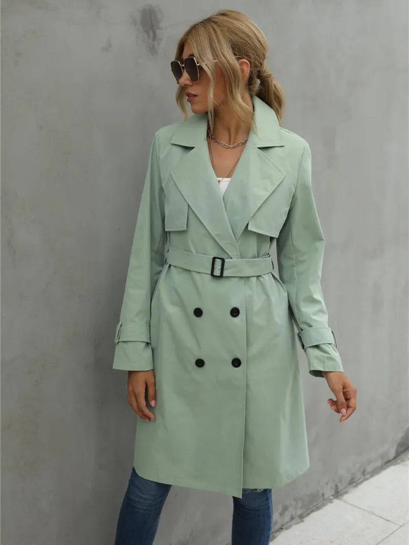 Lena™ - Trenchcoat plus élégant avec revers