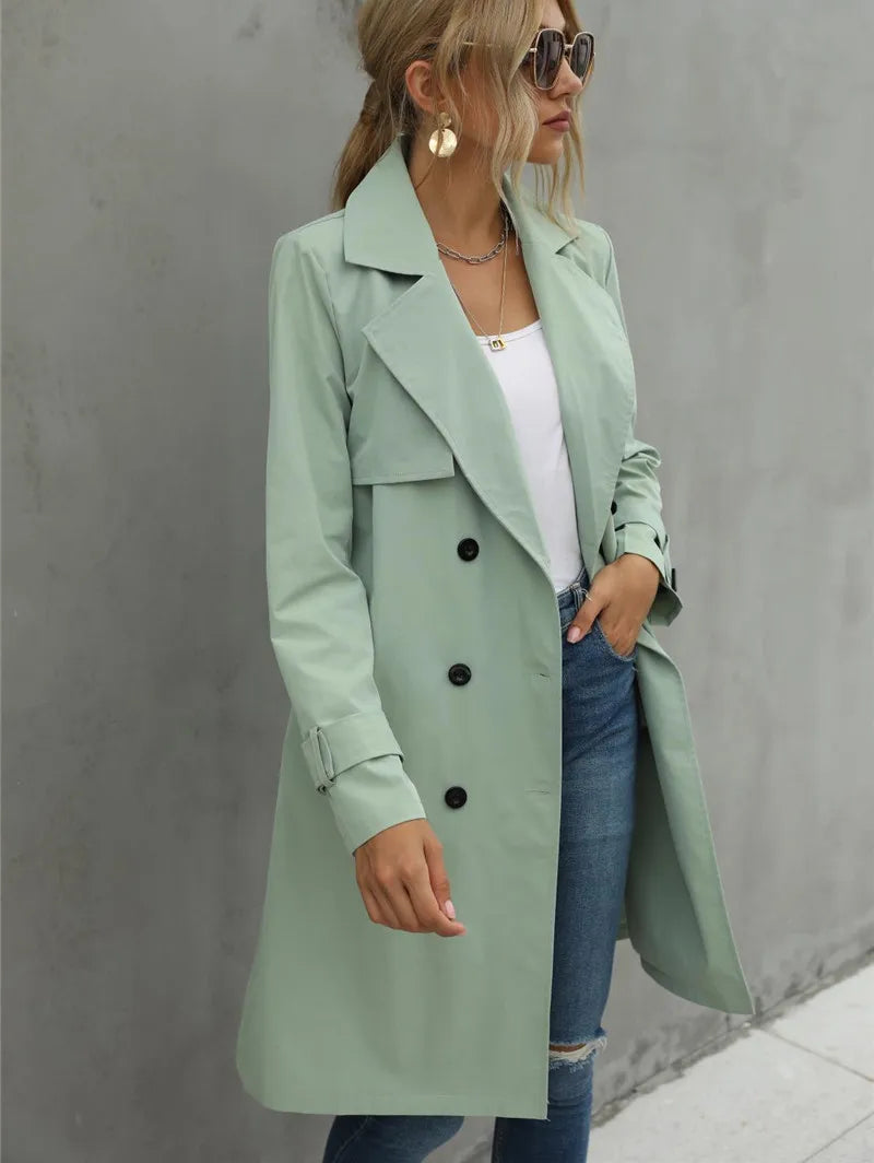 Lena™ - Trenchcoat plus élégant avec revers