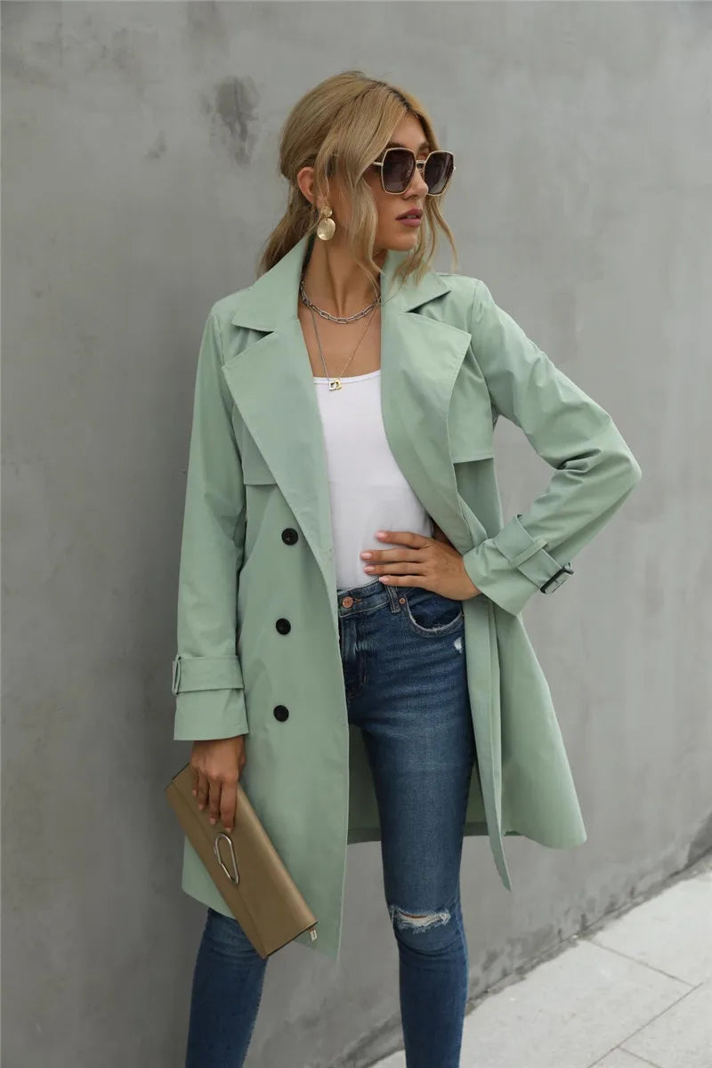Lena™ - Trenchcoat plus élégant avec revers